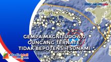 Gempa Magnitudo 5,0 Guncang Ternate, Tidak Bepotensi Tsunami