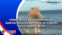 Viral, Bule Berbikini Jalan Santai Diduga Berada di Pantai Pulo Sarok Aceh