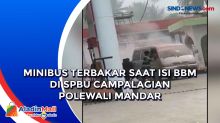Minibus Terbakar saat Isi BBM di SPBU Campalagian Polewali Mandar