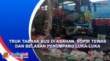 Truk Tabrak Bus di Asahan, Sopir Tewas dan Belasan Penumpang Luka-Luka