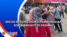 Ricuh Rekonstruksi Pembunuhan Sopir Angkot di Padang