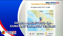 Gempa Magnitudo 4,9 Guncang Tapanuli Tengah