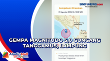Gempa Magnitudo 5,0 Guncang Tanggamus, Lampung