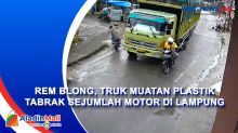 Rem Blong, Truk Muatan Plastik Tabrak Sejumlah Motor di Lampung