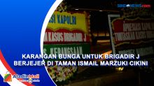 Karangan Bunga untuk Brigadir J Berjejer di Taman Ismail Marzuki Cikini