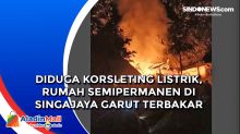 Diduga Korsleting Listrik, Rumah Semipermanen di Singajaya Garut Terbakar