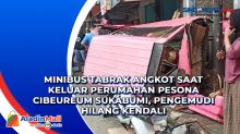 Minibus Tabrak Angkot saat Keluar Perumahan Pesona Cibeureum Sukabumi, Pengemudi Hilang Kendali