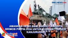 Amankan Demo BBM, Anggota Korps Brimob Pimpin Doa untuk Korban Tragedi Kanjuruhan