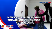 Mensos Tri Rismaharini Tinjau Lokasi Longsor di Bogor