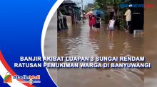 Banjir akibat Luapan 3 Sungai Rendam Ratusan Pemukiman Warga di Banyuwangi