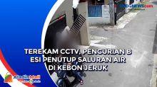 Terekam CCTV, Pencurian Besi Penutup Saluran Air di Kebon Jeruk