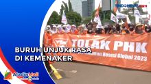 Demo Ribuan Buruh Sampaikan 3 Tuntutan ke Kemenaker, Apa Saja?