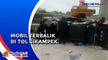 Sopir Kaget dan Hilang Kendali, Mobil Terbalik di Tol Cikampek 7 Penumpang Luka-luka