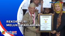 Ribuan Anak di Situbondo Melukis Wajah Pahlawan Nasional  Kiai Haji Raden Asad