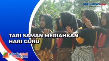 Keren! Asap dan Semburan Api Kelilingi Ratusan Penari Saman pada Peringatan Hari Guru di Semarang
