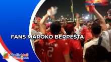 Fans Maroko Berpelukan dan Berpesta Usai Kalahkan Belgia