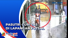 Terekam CCTV, Pasutri Nekat Curi Tas di Lapangan Futsal