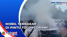 Mobil Terbakar, 3 Unit Damkar Diterjunkan di Pintu Tol Jagorawi