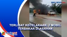 2 Mobil Terbakar Usai Terlibat Kecelakaan di Asahan, Begini Nasib Penumpangnya