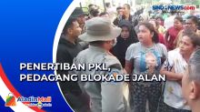 Penertiban PKL Ricuh, Pedagang Blokade Jalan di Padang