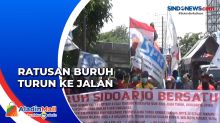 Tolak UMK 2023 Gubernur Jawa Timur, Ratusan Buruh Gelar Unjuk Rasa