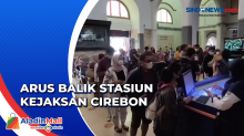 Lonjakan Penumpang Arus Balik di Stasiun Kejaksan Cirebon
