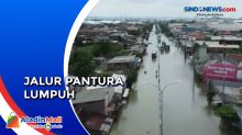 Banjir Lumpuhkan Jalur Pantura Kaligawe Semarang