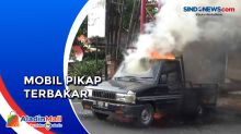 Kena Percikan Api Las, Mobil Pikap Terbakar di Bali