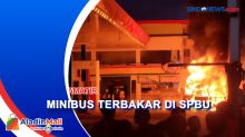 Kebakaran Hebat Minibus di SPBU Maros, Petugas dan Pengendara Panik Berlarian