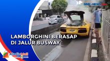 Lamborghini Mogok dan Berasap Didenda Rp500 Ribu, Nekat Terobos Jalur Busway