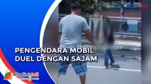 Diduga Bersenggolan, 2 Pengendara Mobil Duel dengan Sajam di Jalanan Kota Makassar