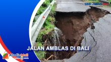 Hujan Deras, Jalan Penghubung Lima Desa di Bali Amblas