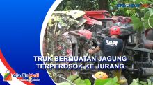 Kelebihan Muatan, Truk Pembawa 10 Ton Jagung Masuk ke Jurang di Gunungkidul Yogyakarta