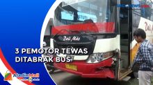 3 Pemotor dalam 1 Keluarga Tewas Ditabrak Bus di Bojonegoro, Sopir Nyaris Dihajar Massa