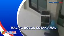 Detik-Detik Aksi Maling Bobol Kotak Amal Terekam CCTV