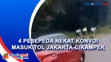 4 Pesepeda Nekat Konvoi Masuk Tol Jakarta-Cikampek, Begini Faktanya