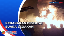 Pabrik Kasur Terbakar Hebat di Cirebon, Api Sulit Dikendalikan