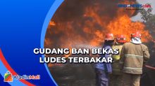Kebakaran Ludeskan Gudang Penampungan Ban Bekas di Bogor, Petugas Kesulitan Padamkan Api