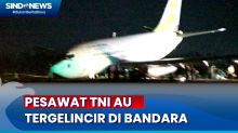 Pesawat TNI AU Tergelincir di Bandara Mozes Kilangin Timika