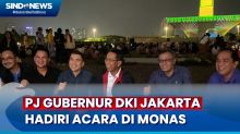 Pj Gubernur DKI Jakarta Hadiri Acara Video Mapping di Monas