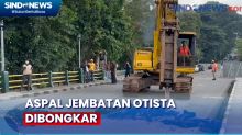 Pembangunan Ulang Jembatan Otista Bogor, Aspal Mulai Dibongkar