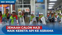 Perdana di Indonesia! Jemaah Calon Haji Asal Labuhanbatu Naik Kereta Api