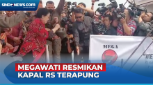 Pecahkan Kendi, Megawati Resmikan Kapal RS Terapung Laksamana Malahayati
