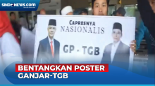 Sambut Kedatangan di Bengkulu, Relawan Bentangkan Poster Ganjar-TGB