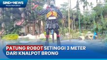 Patung Robot Setinggi 3 Meter yang Dibuat dari Knalpot Brong Sitaan Polisi di Tana Toraja