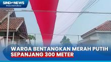 Jelang HUT Kemerdekaan, Warga Pekalongan Antusias Bentangkan Merah Putih Sepanjang 300 Meter