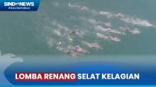 TNI AL Gelar Lomba Renang Selat Kelagian di Lampung