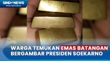 Warga Dapat Emas Batangan Bergambar Presiden Soekarno di Dasar Sungai