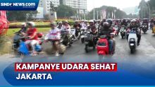 Ratusan Penggemar Motor Listrik Kampanye Udara Sehat dengan Konvoi Keliling Jakarta