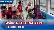 Warga Jajal Pengalaman Naik LRT Jabodebek Jelang Diresmikan
